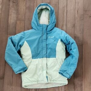 Columbia Blue and Cream Hooded Jacket